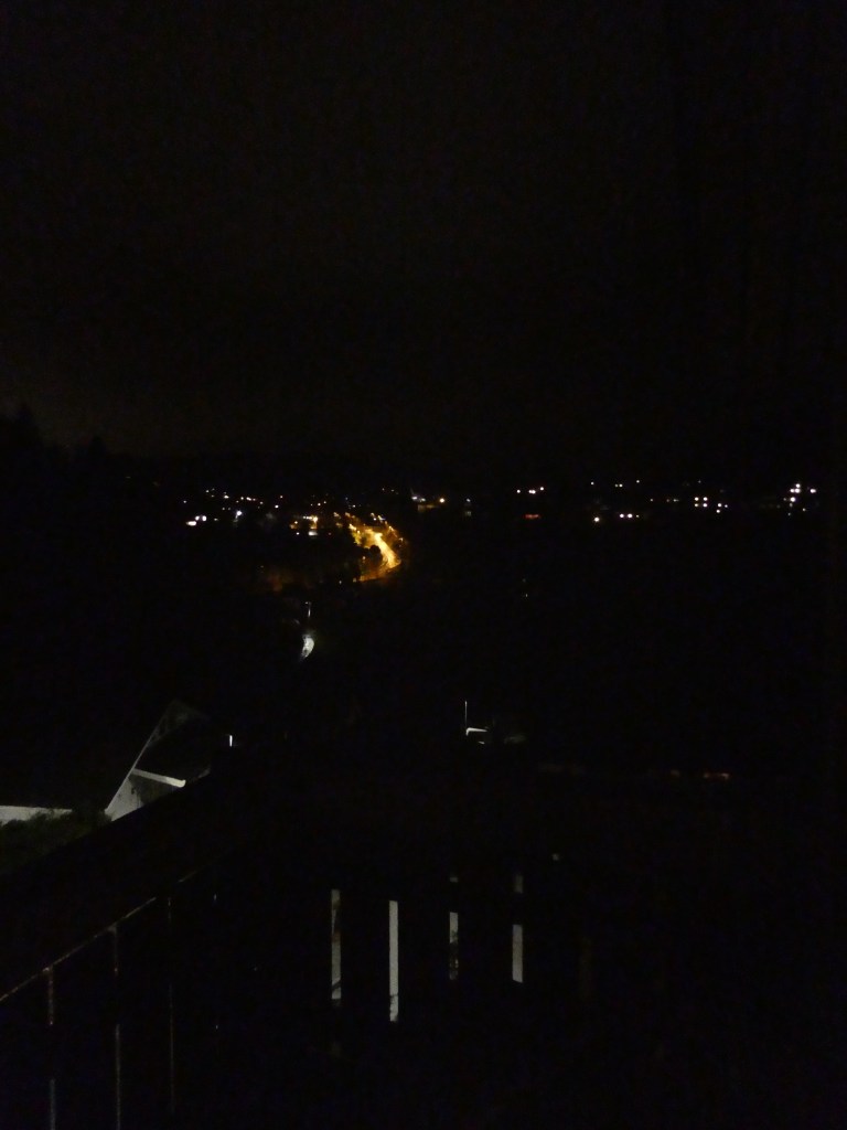 Utsikt mot mørket og høststormen.